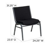 Heavy-Duty Big & Tall Stack Chair - Black