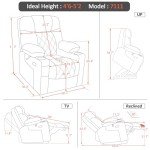 MCombo Small Power Lift Recliner Chair with Massage