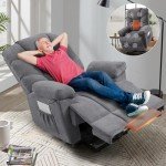 CDCASA Large Power Lift Recliner Chair with Massage