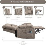 JUUXO 4-Motor Power Lift Chair with Massage