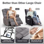 CDCASA Large Power Lift Recliner Chair with Massage