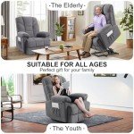 CDCASA Large Power Lift Recliner Chair with Massage