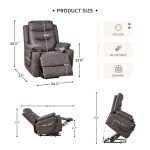 Electric Lift Recliner Chair with Cup Holders