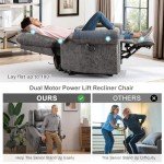 Dual Motor Lay Flat Lift Chair with Massage