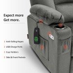 MCombo Large Power Lift Recliner Chair with Heat