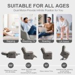 Dual Motor Lay Flat Lift Chair with Massage