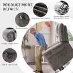 Dual Motor Lay Flat Lift Chair with Massage