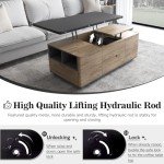 Guyii 3-in-1 Lift-Top Coffee Table with Stools