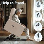 Jocisland Power Lift Recliner Chair - Beige