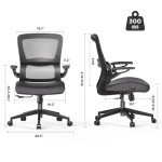 High-Back Ergonomic Mesh Lift Chair with Armrests