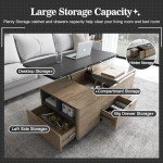 Guyii 3-in-1 Lift-Top Coffee Table with Stools