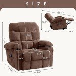 BOSMILLER Heated Lift Recliner with Massage & USB