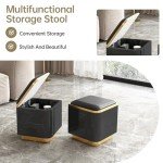 Multifunctional Lift Top Coffee Table with Storage Stools