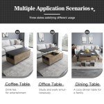 Guyii 3-in-1 Lift-Top Coffee Table with Stools