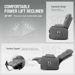 Large Electric Power Lift Recliner for Elderly