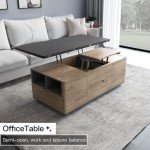 Guyii 3-in-1 Lift-Top Coffee Table with Stools