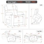 MCombo Large Dual Motor Lift Recliner Chair with Heat