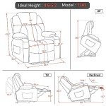 MCombo Petite Power Lift Recliner Chair with Massage