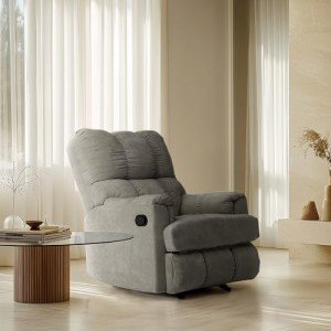 Comfortable Chenille Recliner Chair with Lift功能