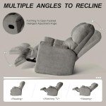 Comfortable Chenille Recliner Chair with Lift功能