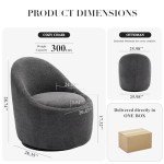 Modern 360° Swivel Accent Chair with Storage