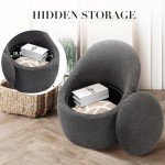 Modern 360° Swivel Accent Chair with Storage