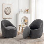 Modern 360° Swivel Accent Chair with Storage
