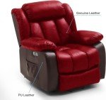 KIMOHOME Dual Motor Leather Lift Chair Recliner