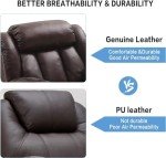 KIMOHOME Dual Motor Leather Lift Chair Recliner