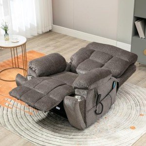 Oversized Power Lift Recliner with Heat & Massage