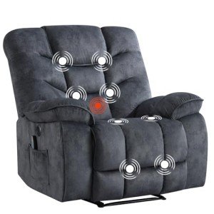 Oversized Electric Recliner Chair with Massage and Heat