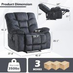 Oversized Electric Recliner Chair with Massage and Heat