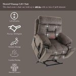 Oversized Power Lift Recliner with Heat & Massage