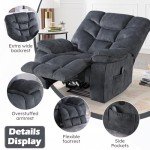 Oversized Electric Recliner Chair with Massage and Heat