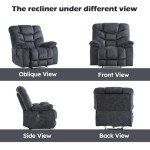 Oversized Electric Recliner Chair with Massage and Heat