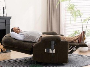ABCASA Large Dual Motor Lay Flat Lift Recliner