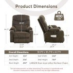 ABCASA Large Dual Motor Lay Flat Lift Recliner