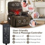 ABCASA Large Dual Motor Lay Flat Lift Recliner