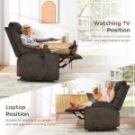 ABCASA Large Dual Motor Lay Flat Lift Recliner