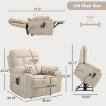 Dual Motor Power Lift Chair with Massage & Heat