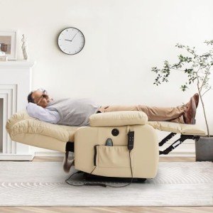 Dual Motor Power Lift Recliner with Massage & Heat