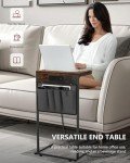 C-Shaped Side Table with Charging Station