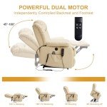 Dual Motor Power Lift Recliner with Massage & Heat