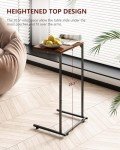 C-Shaped Side Table with Charging Station