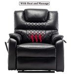 JULYFOX Heavy Duty Lift Chair with Massage & Heat