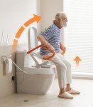 Electric Toilet Seat Lift with Handles for Elderly