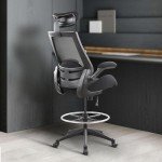 BOLISS High Back Drafting Chair with Lumbar Support