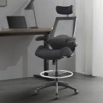 BOLISS High Back Drafting Chair with Lumbar Support