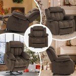 ABCASA Heated Lift Recliners for Elderly - Set of 2