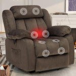 ABCASA Heated Lift Recliners for Elderly - Set of 2